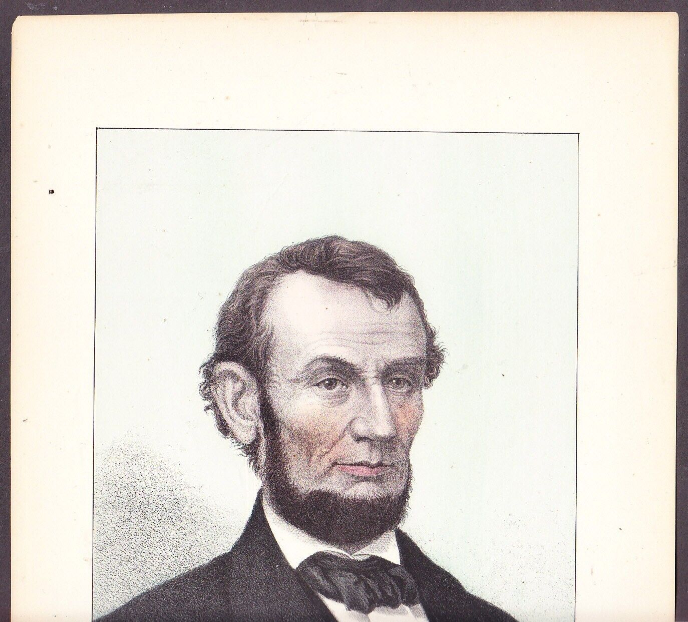 Abrahm Lincoln portrait pencil drdawing Kimmel and Forster Multicolor Original