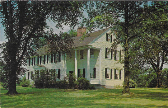 Vintage Connecticut Chrome Postcard Windsor Oliver Ellsworth Homestead