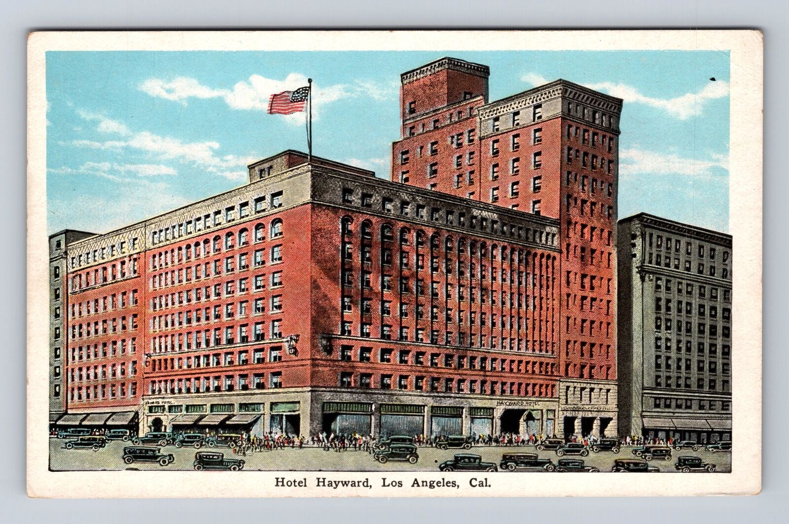 Los Angeles CA-California, Hotel Hayward, Advertisement, Vintage Postcard
