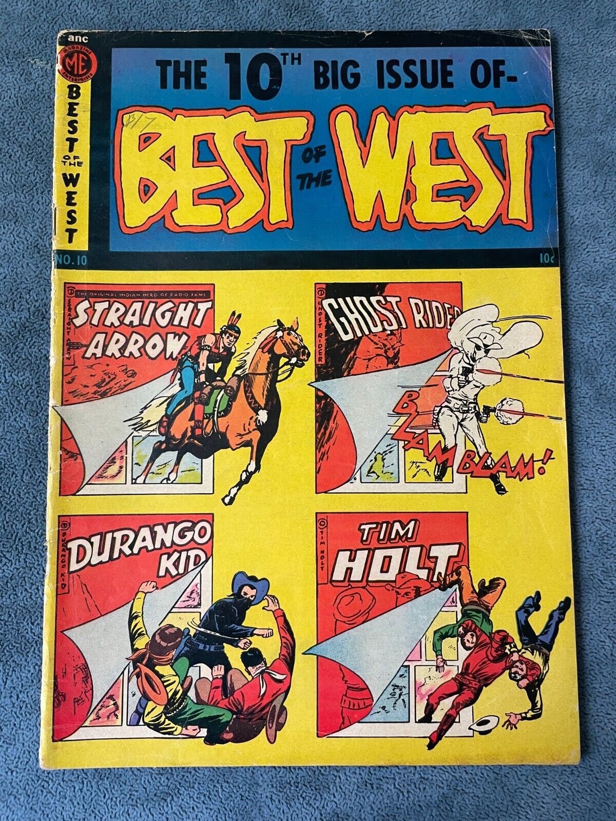 Best of the West #10 1953 Magazine Enterprises Ghost Rider Tim Holt GD/VG