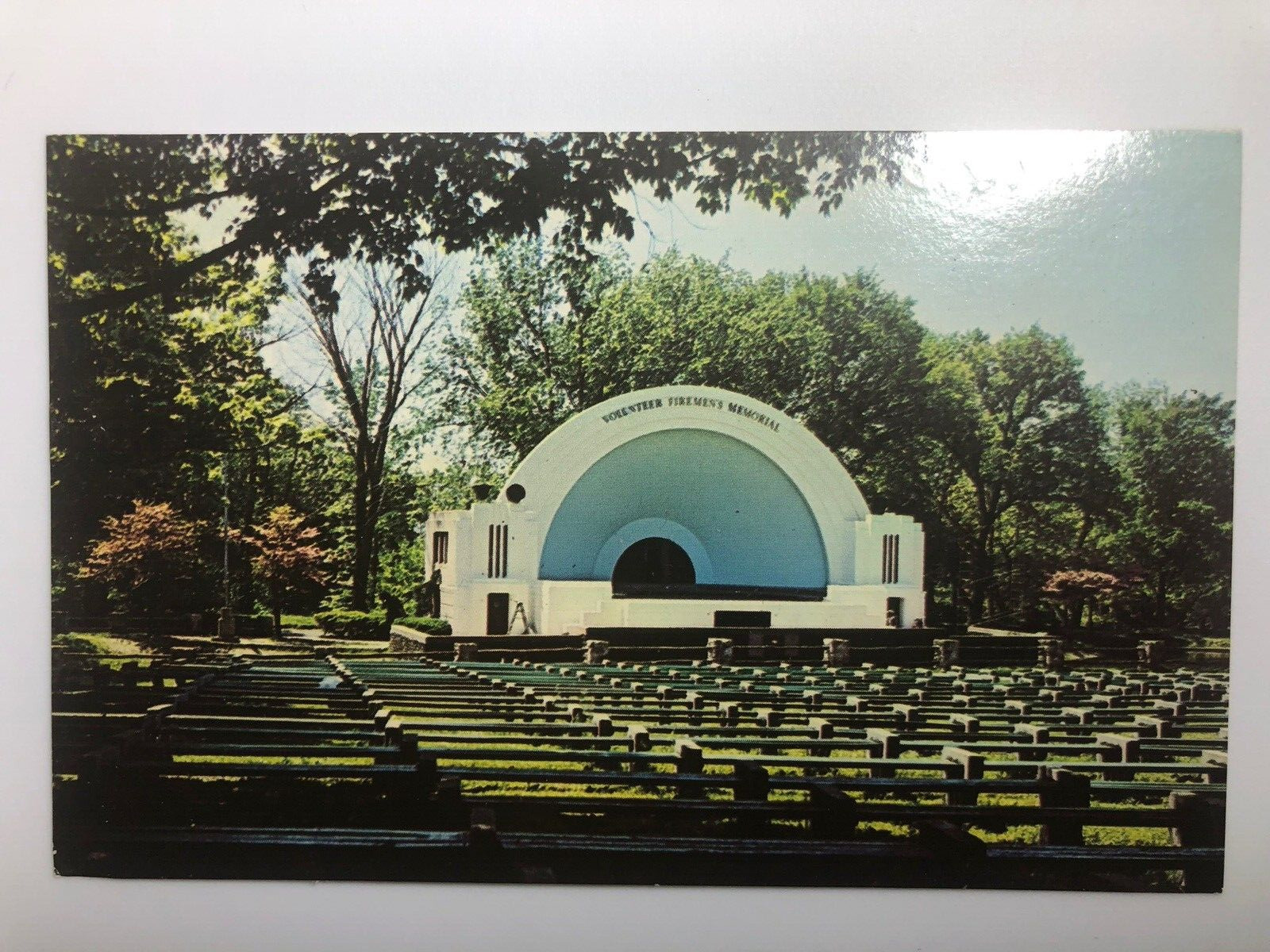 Reading Pennsylvania Firemen\'s Memorial Bandshell in City Park Postcard