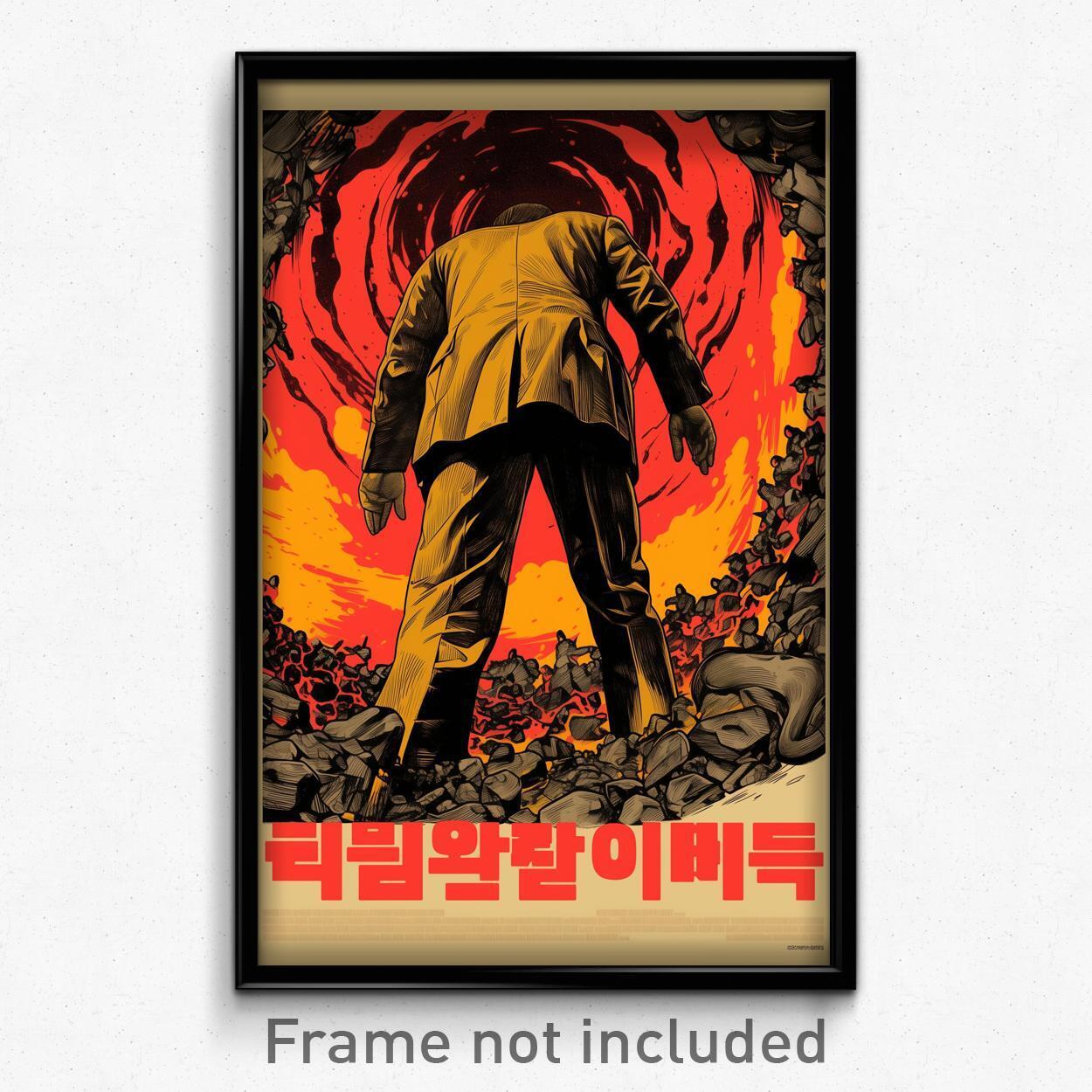 Korean Movie Poster - Crazy Sinkhole (Korea Psychedelic Art Retro Film Print)