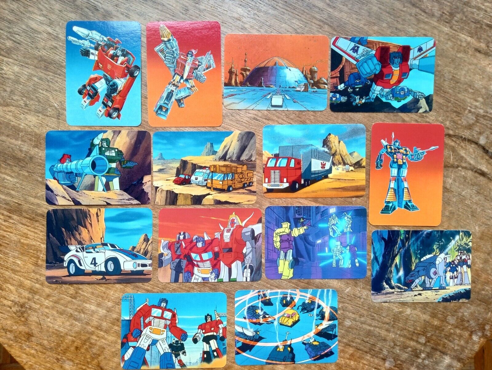 1985 Hasbro Series 1 Transformers Cards #11, 35, 48, 64, 67, 69, 74, 109,...