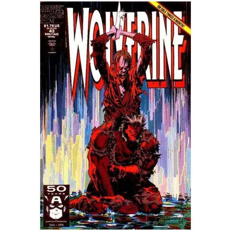 Wolverine #43  - 1988 series Marvel comics NM minus Full description below [w/