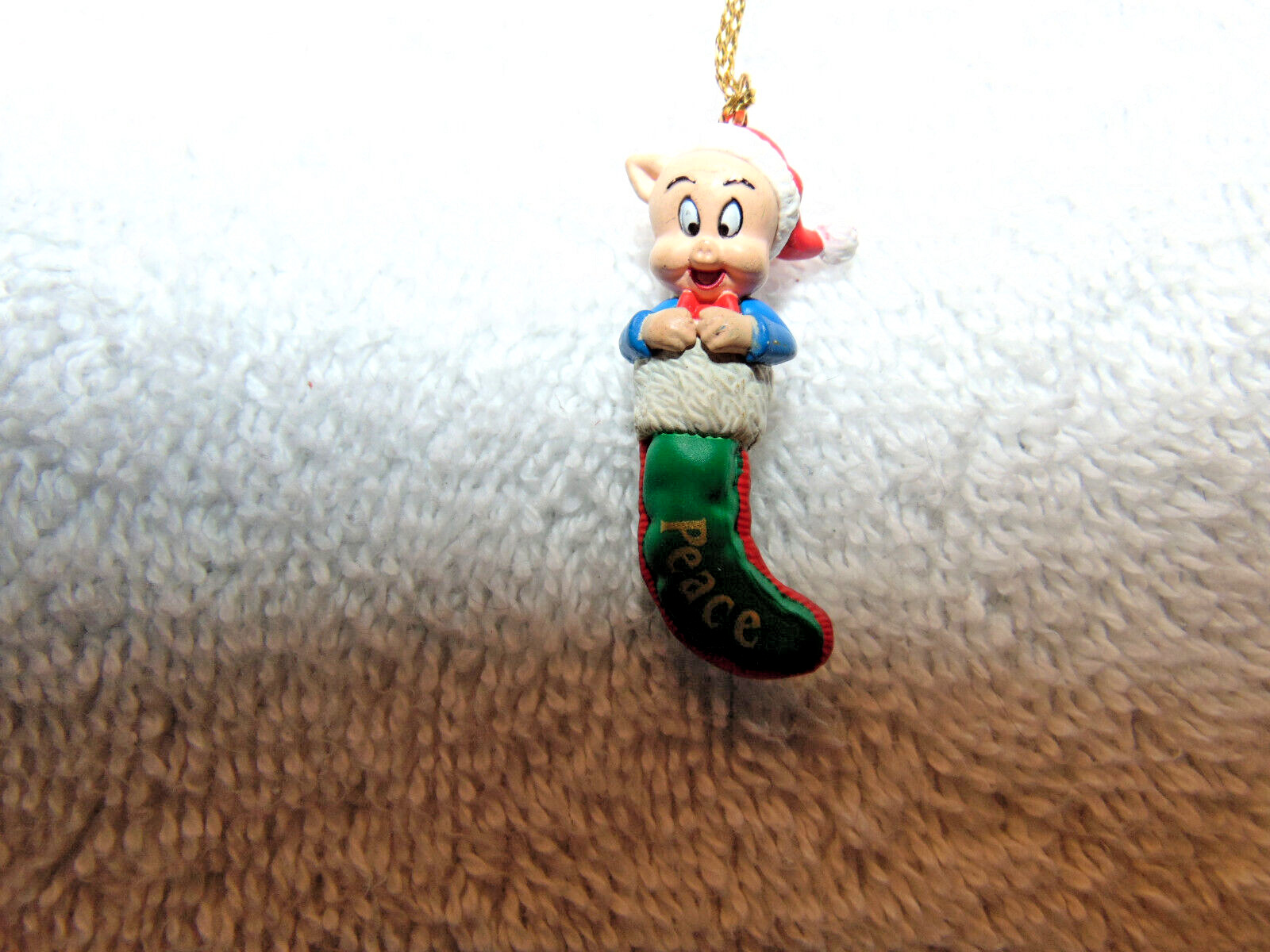 Looney Tunes Collectible Miniature Porky Pig Christmas Tree Ornament 1.5\