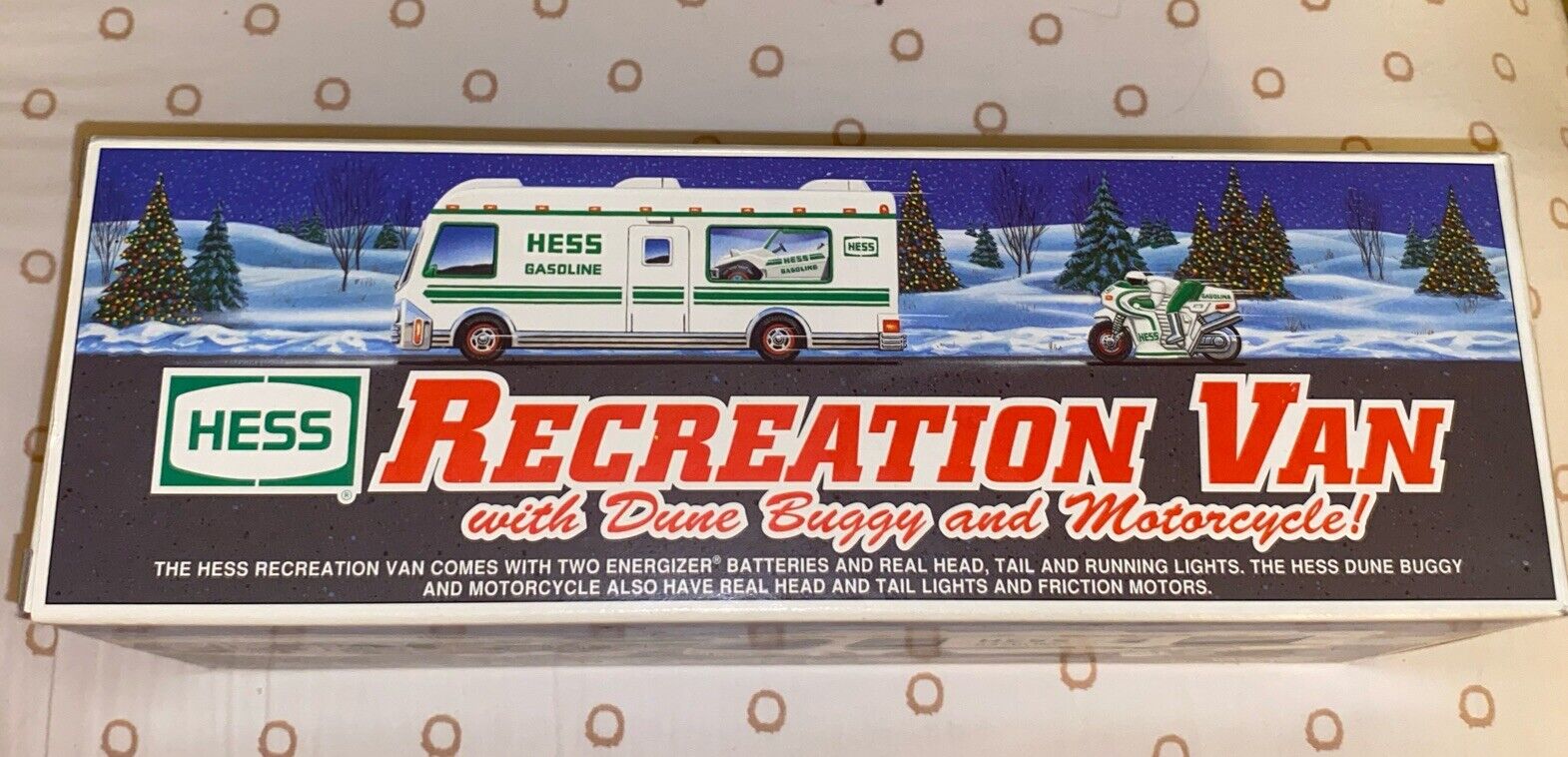 1998 Hess Truck Recreation Van with Dune Buggy and Motorcycle