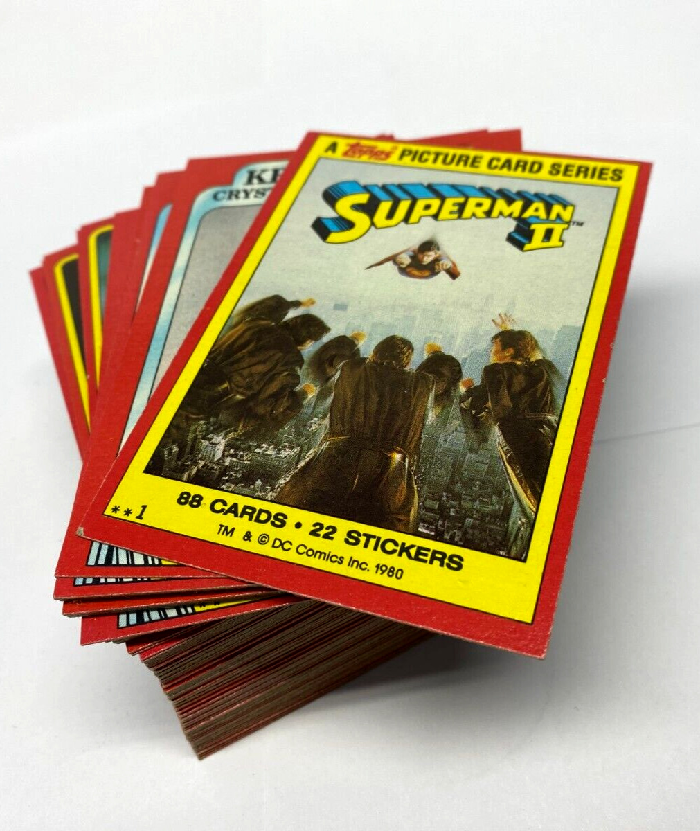 VTG Topps 1980 Superman 2 Movie Trading 88 Cards NO Stickers Reeves Zod Loise