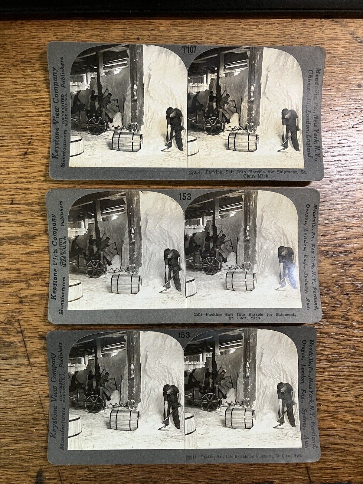 c. 1890's - LOT of 10 - KEYSTONE VIEW COMPANY  (Mich) - Polychrome Stereo Images