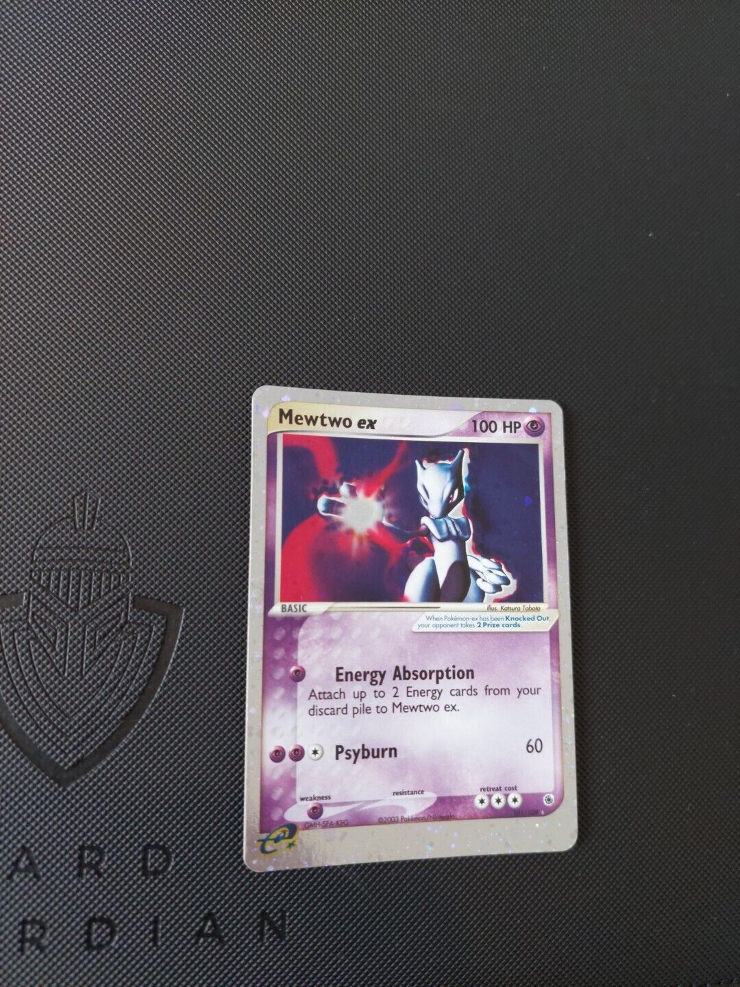 Pokemon Card Mewtwo ex 101/109 Ruby & Sapphire Ultra Holo Rare Played