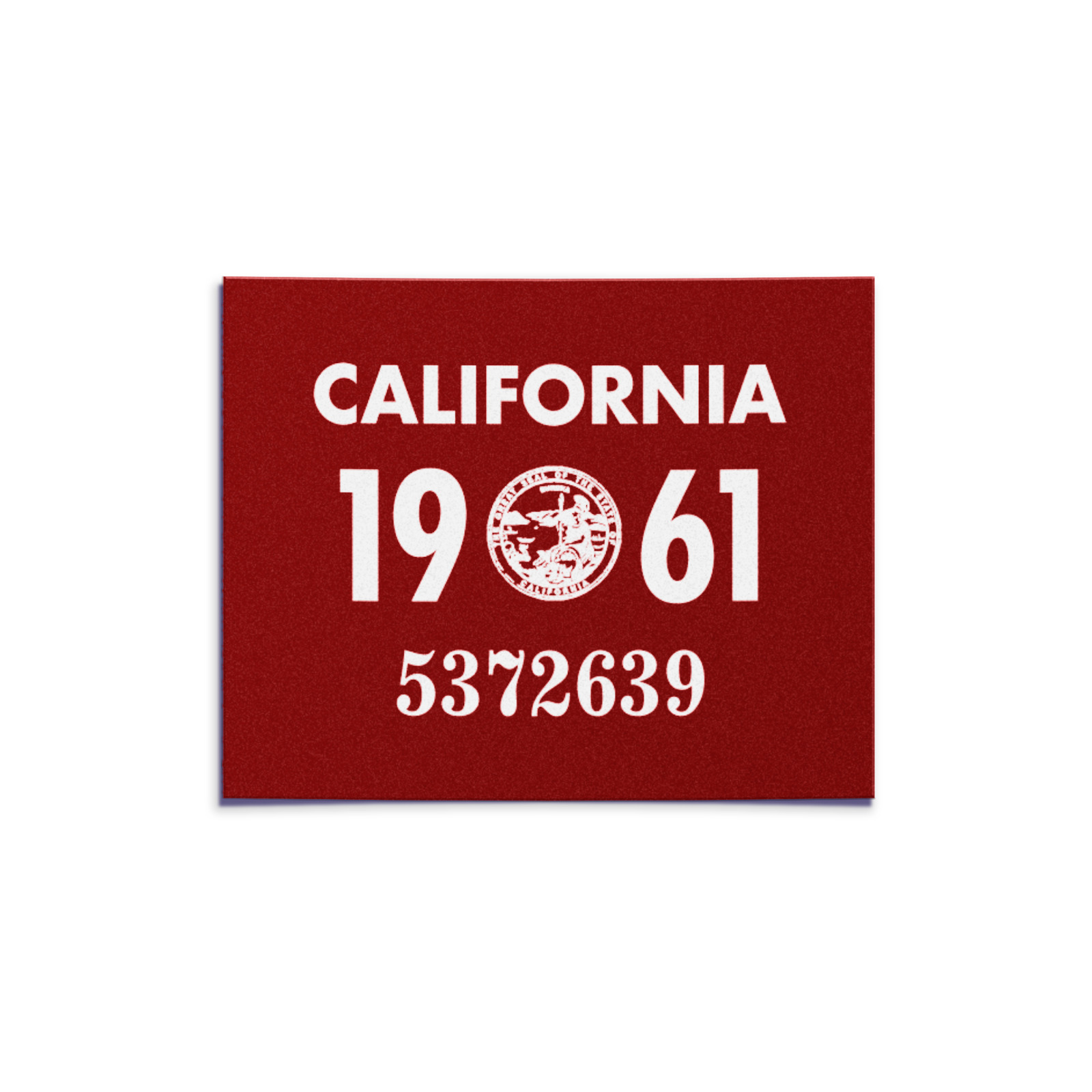 1961 California License Plate YOM Registration Sticker - CA DMV - 