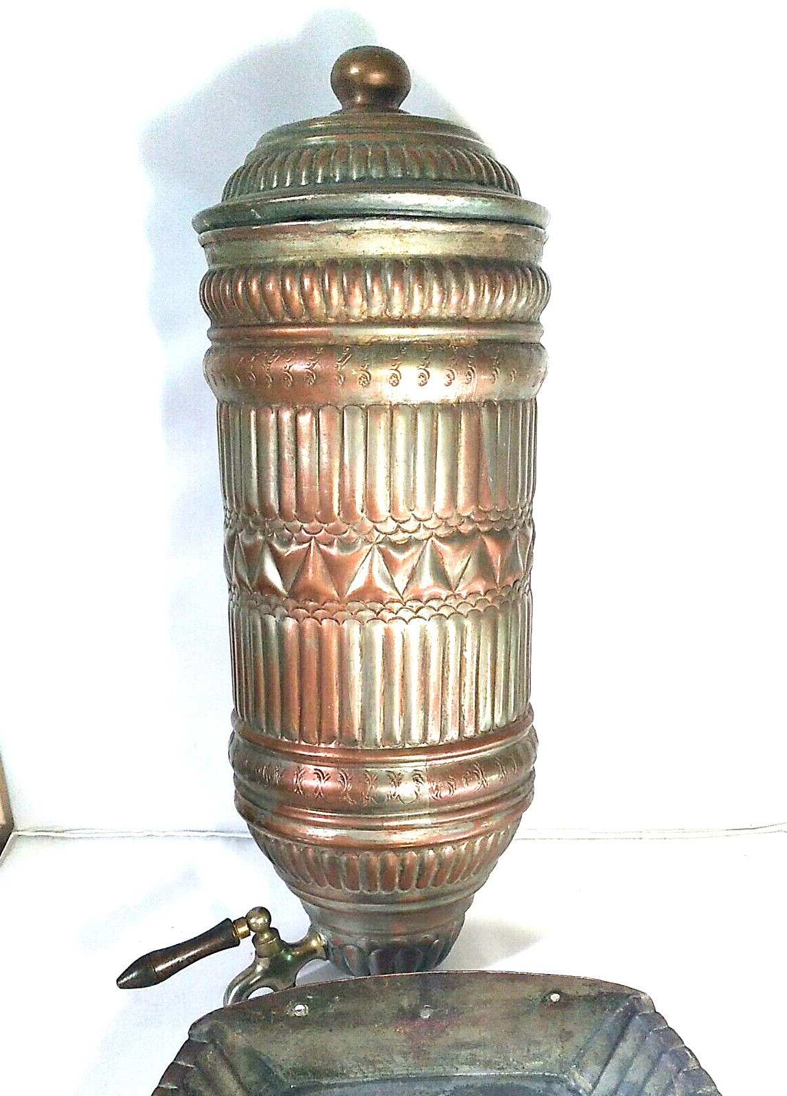 Antique Copper Clad Water Cistern Fountain Lavabo Wall Mount