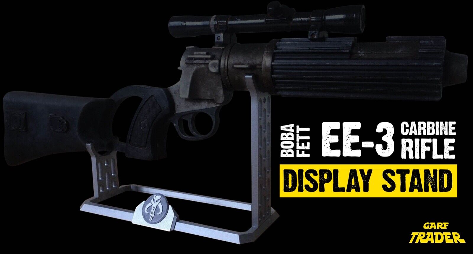 Garf Trader Display Stand for Boba Fett Rubies ROTJ EE-3 Carbine Star Wars 