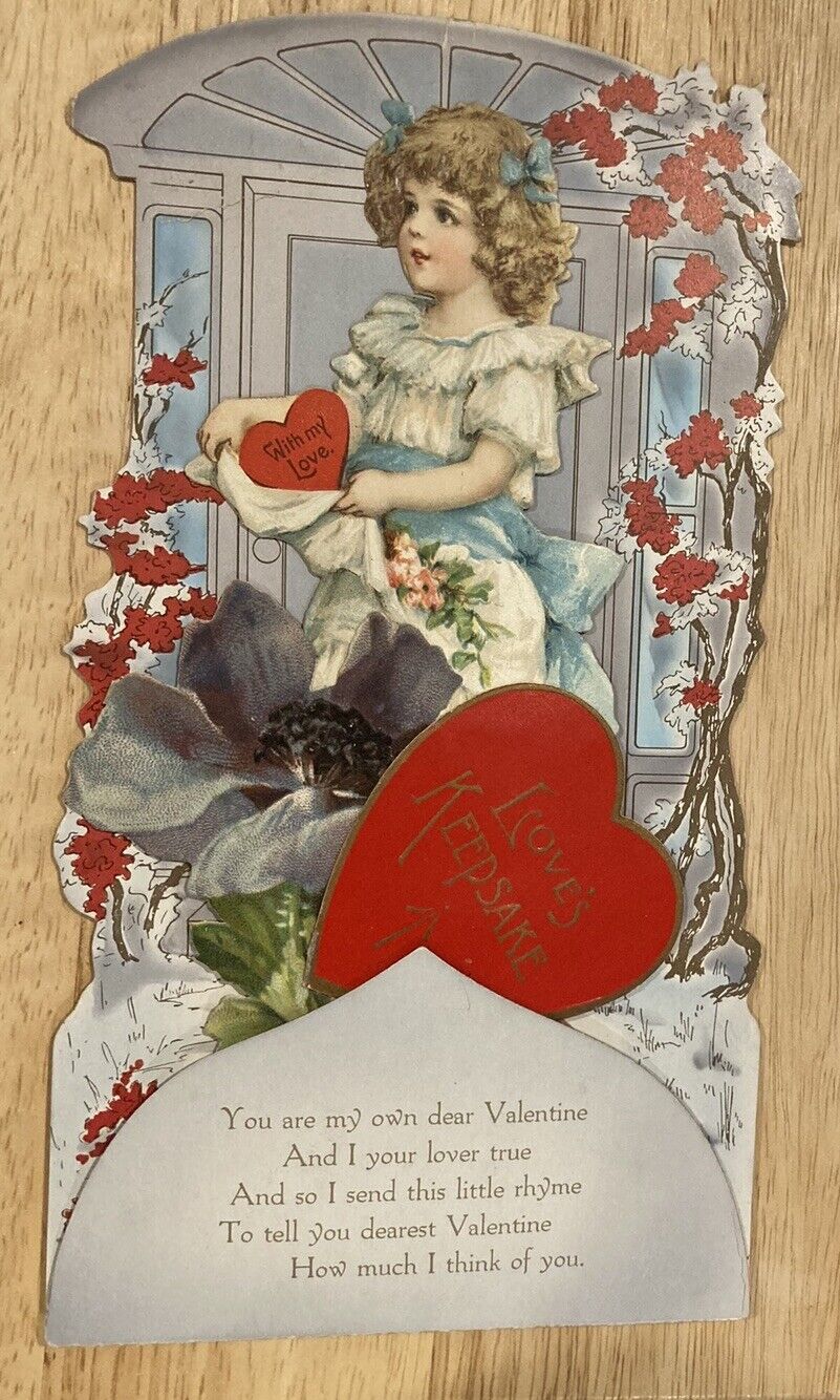 Antique Edwardian 3-D Valentine ~ No Handwriting ~ Ornate, Authentic