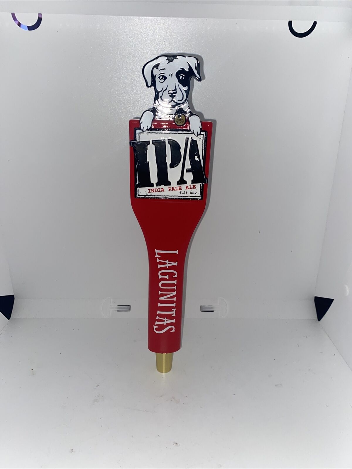 Lagunitas IPA Beer Tap Handle Red Rare Edition Dog New No Box Keg Draft