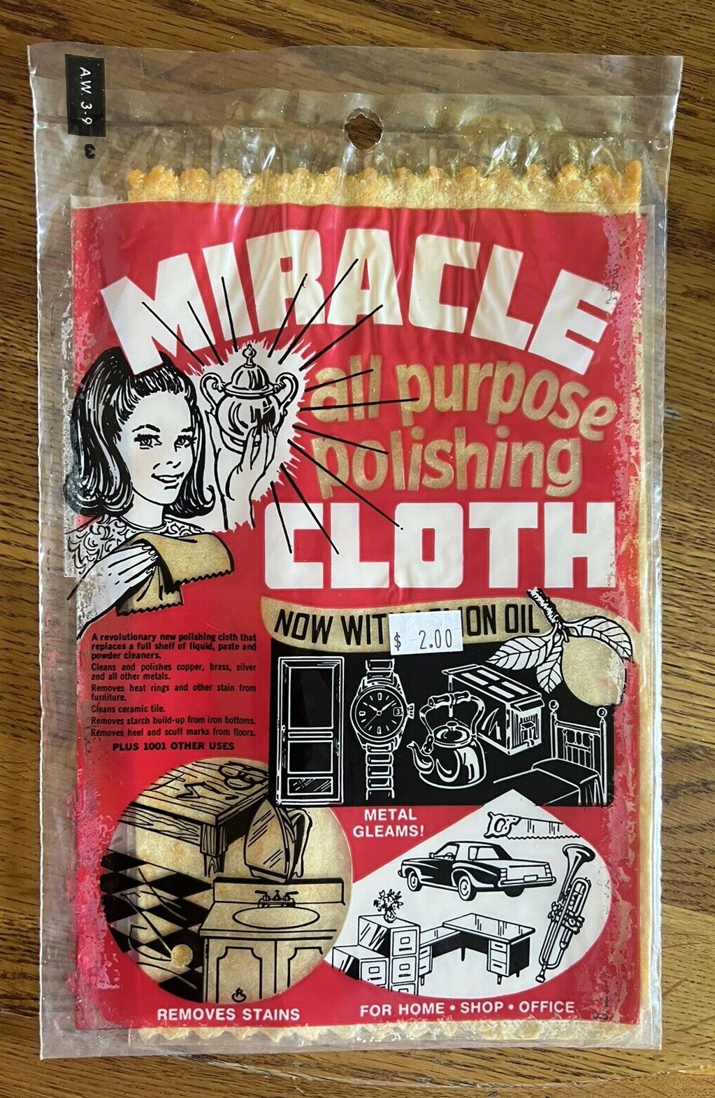 Vintage Miracle Cloth All Purpose Polishing Cloth with Lemon Oil Pkgs New Sealed