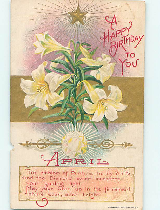 Edge Wear 1908 ASTROLOGY - APRIL BIRTHDAY - ARIES & TAURUS : clearance o8941