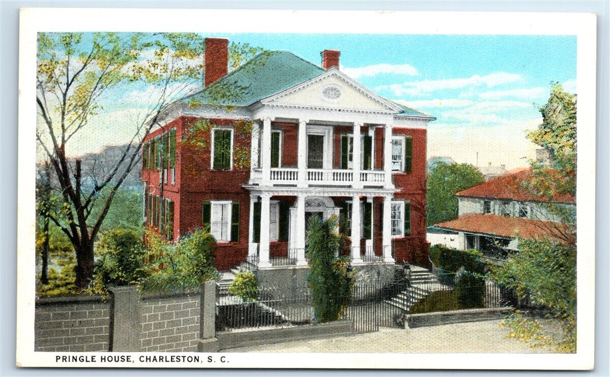 Postcard Pringle House, Charleston SC J136