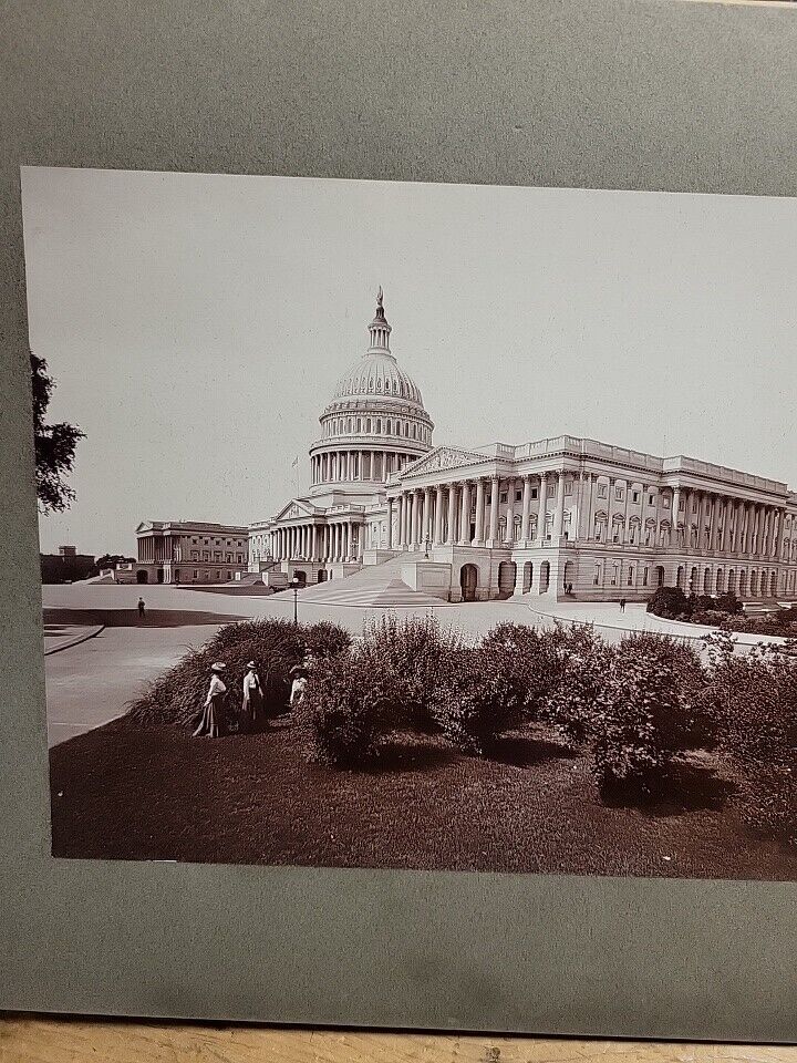 Old Vintage ANTIQUE Capitol Building Early 1900s WASHINGTON DC CABINET PHOTO