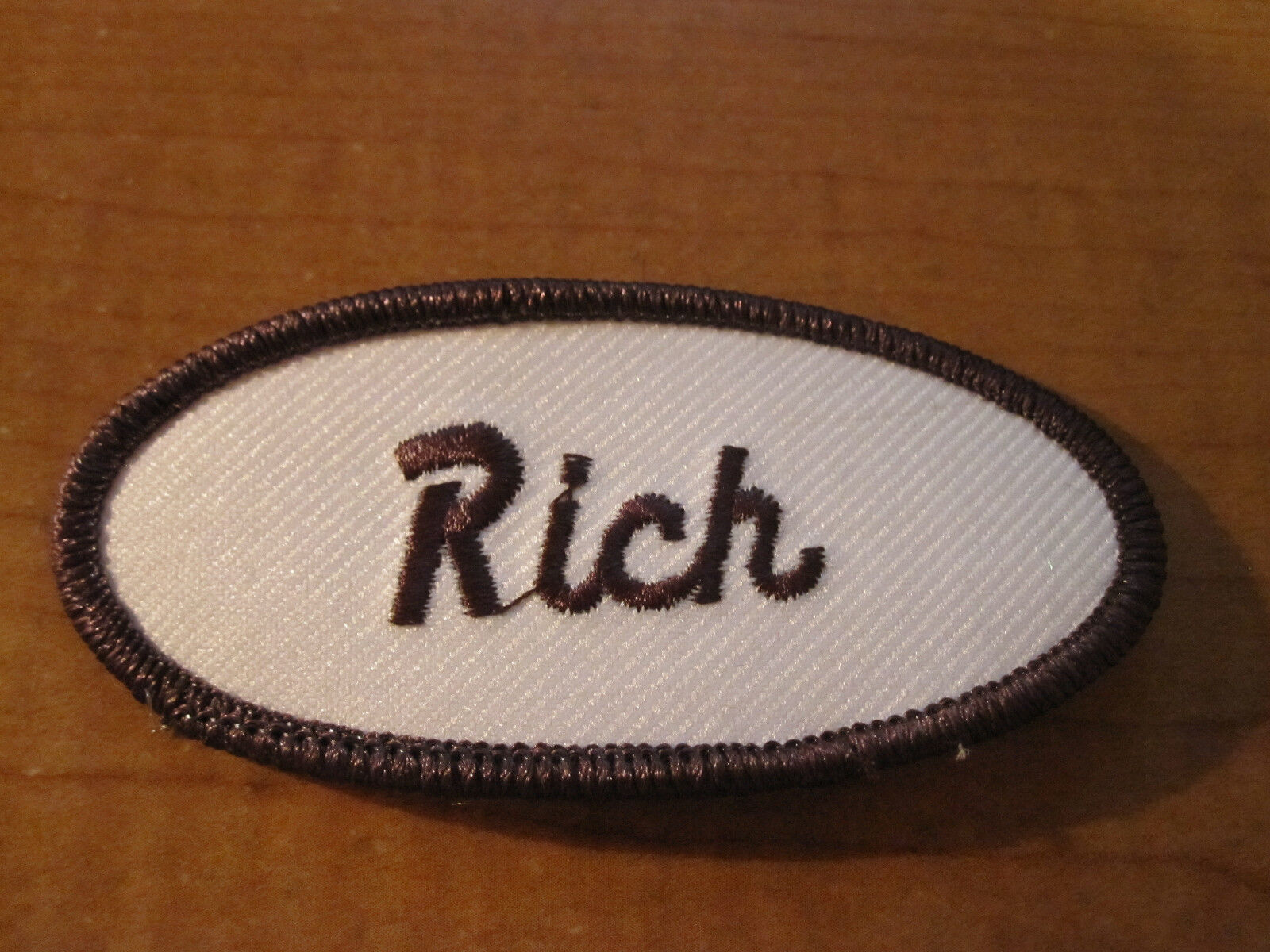 RICH Uniform Name Tag Embroidered Cloth PATCH Service Station Biker Utility
