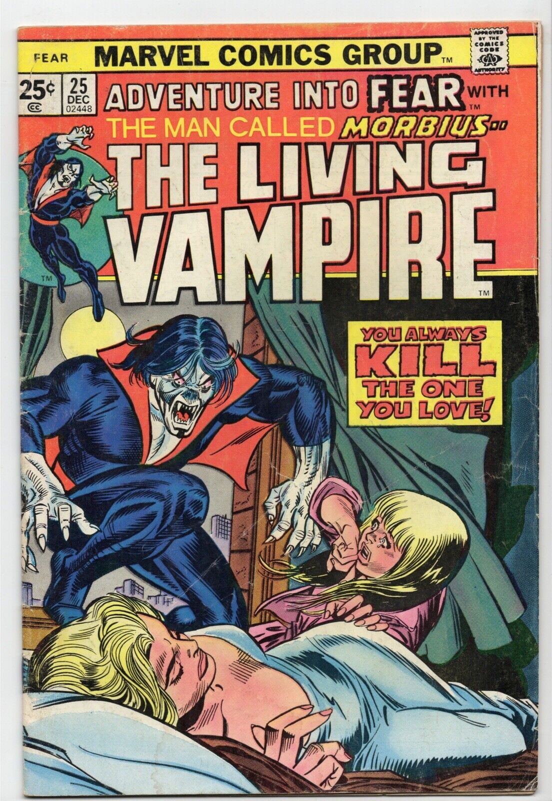 Adventures into Fear #25 Morbius The Living Vampire Marvel Comics 1974