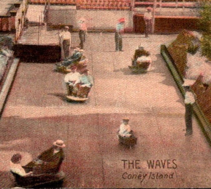 Coney Island Postcard Witching Waves Amusement Park Ride 1912 TC