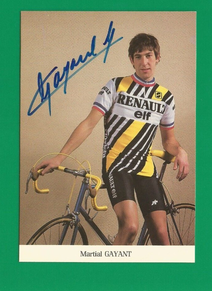 CYCLING MARTIAL GAYANT team Renault gypsy 1984 signed cycling card