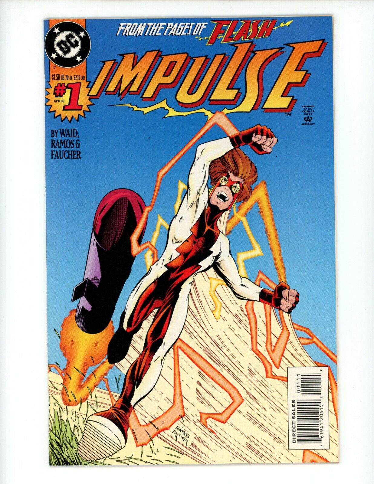 Impulse #1 Comic Book 1995 NM- Mark Waid Humberto Ramos DC