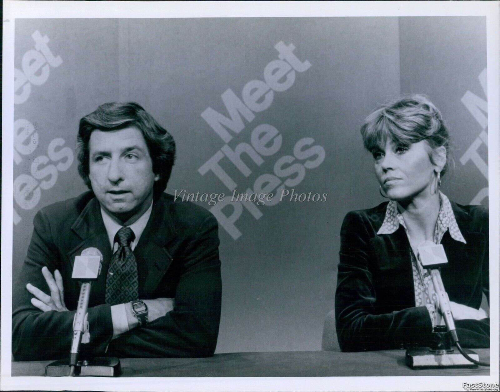 1987 Activists Tom Hayden Jane Fonda On 1979 Episode Meet The Tv 7X9 Press Photo