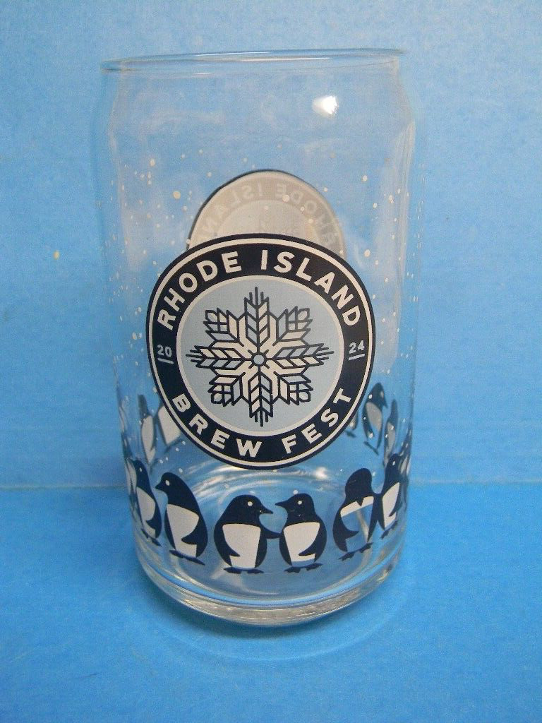 SHARP RARE NEW 2024 RHODE ISLAND BREW FEST BEER PINT GLASS PROVIDENCE PENGUINS