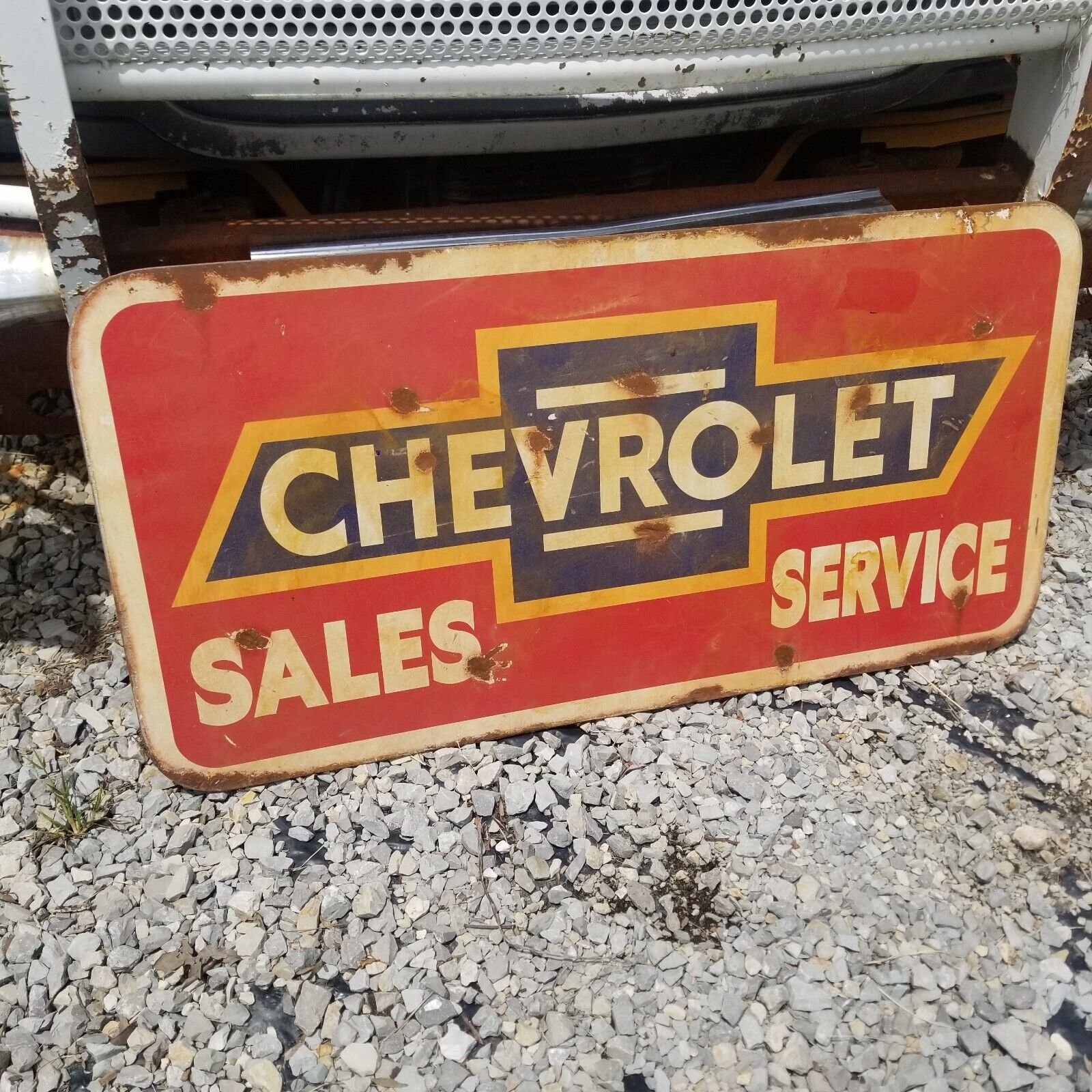 Vintage look Old Style Chevrolet Sales And Service Chevy hot rod garage art Sign
