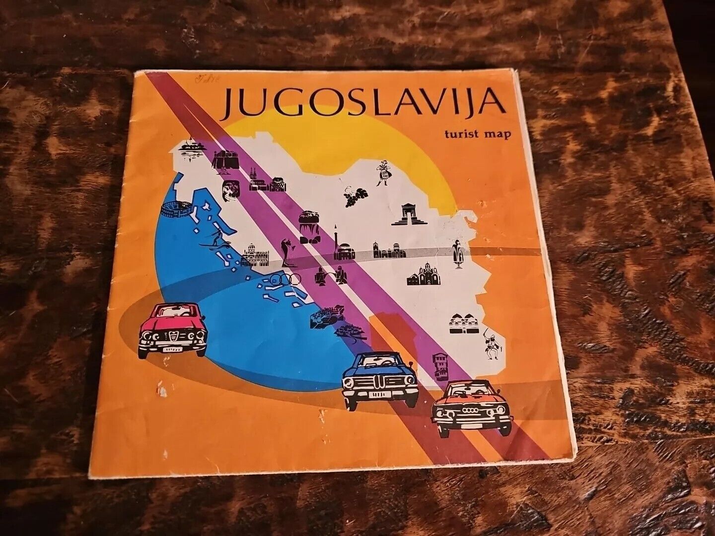 Jugoslavija Turist Map Vintage 1979