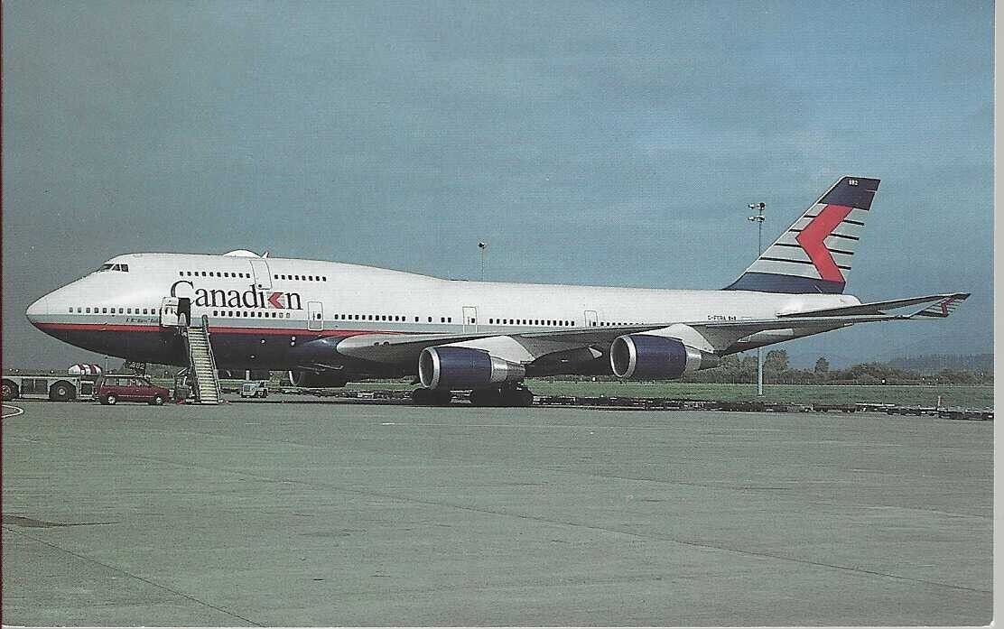 postcard - Canadian Airlines International 747
