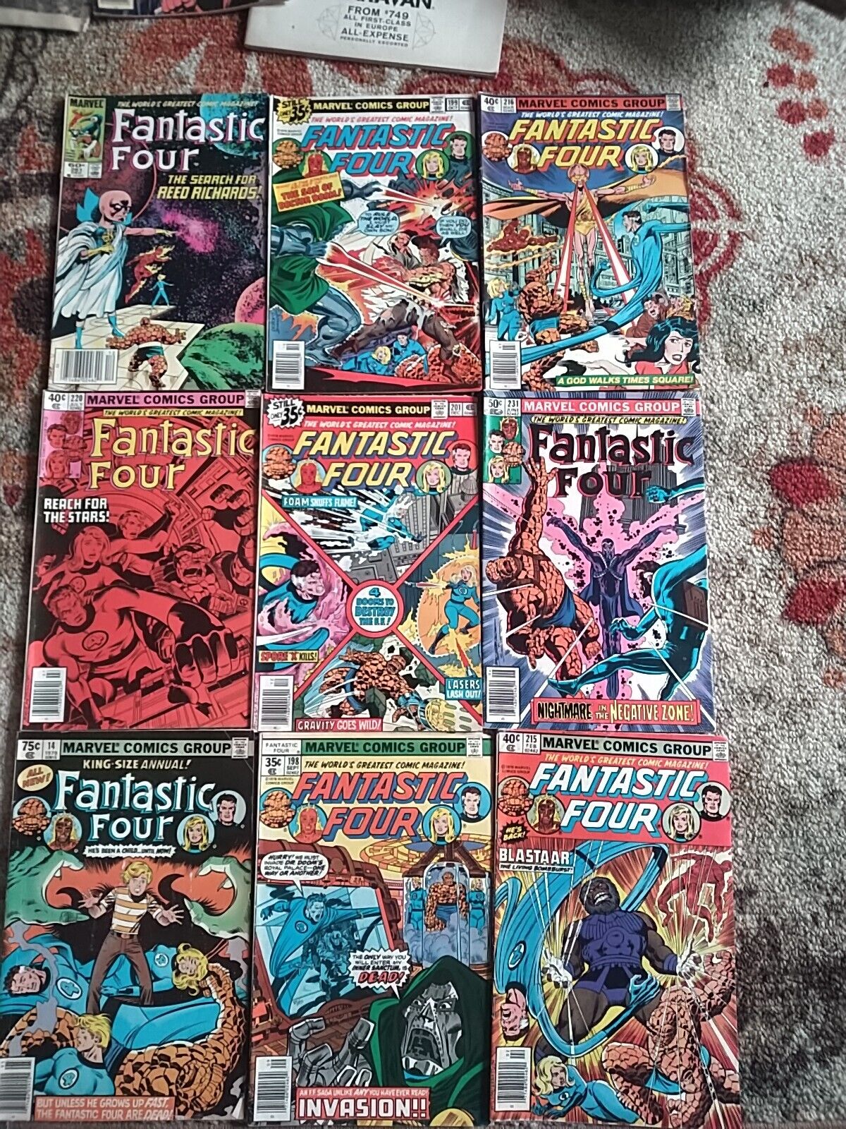 9 Vintage Fantastic Four Comic Books