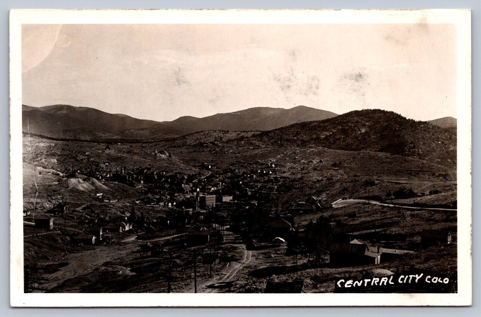 Postcard Central City CO General View RPPC #3