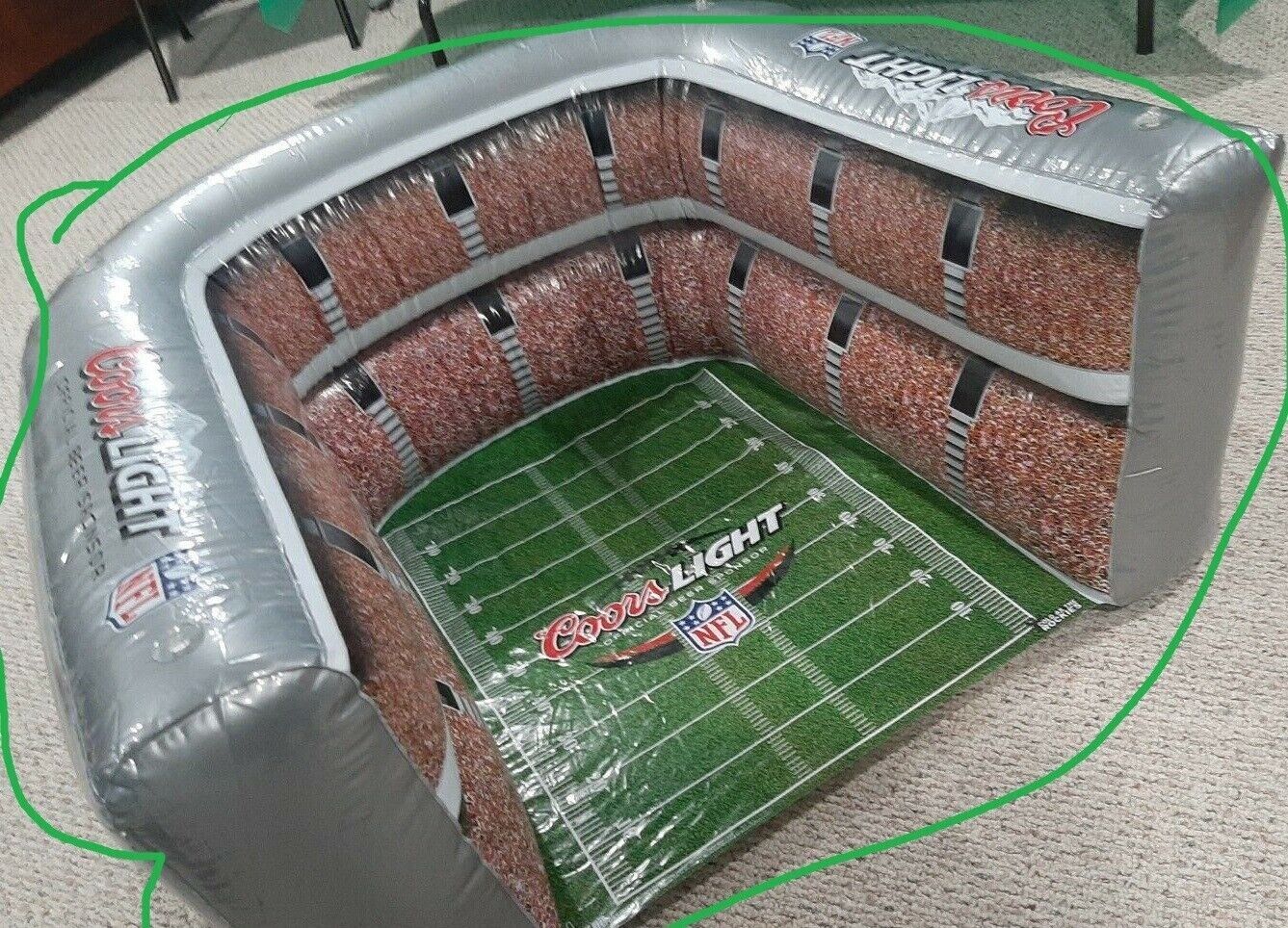 New Coors Light Inflatable NFL Football Stadium Chair