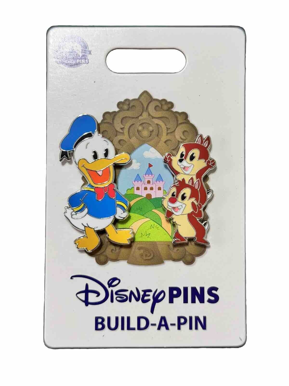 2024 Disney Parks Build A Pin 2 Pin Set Donald Duck With Chip & Dale New