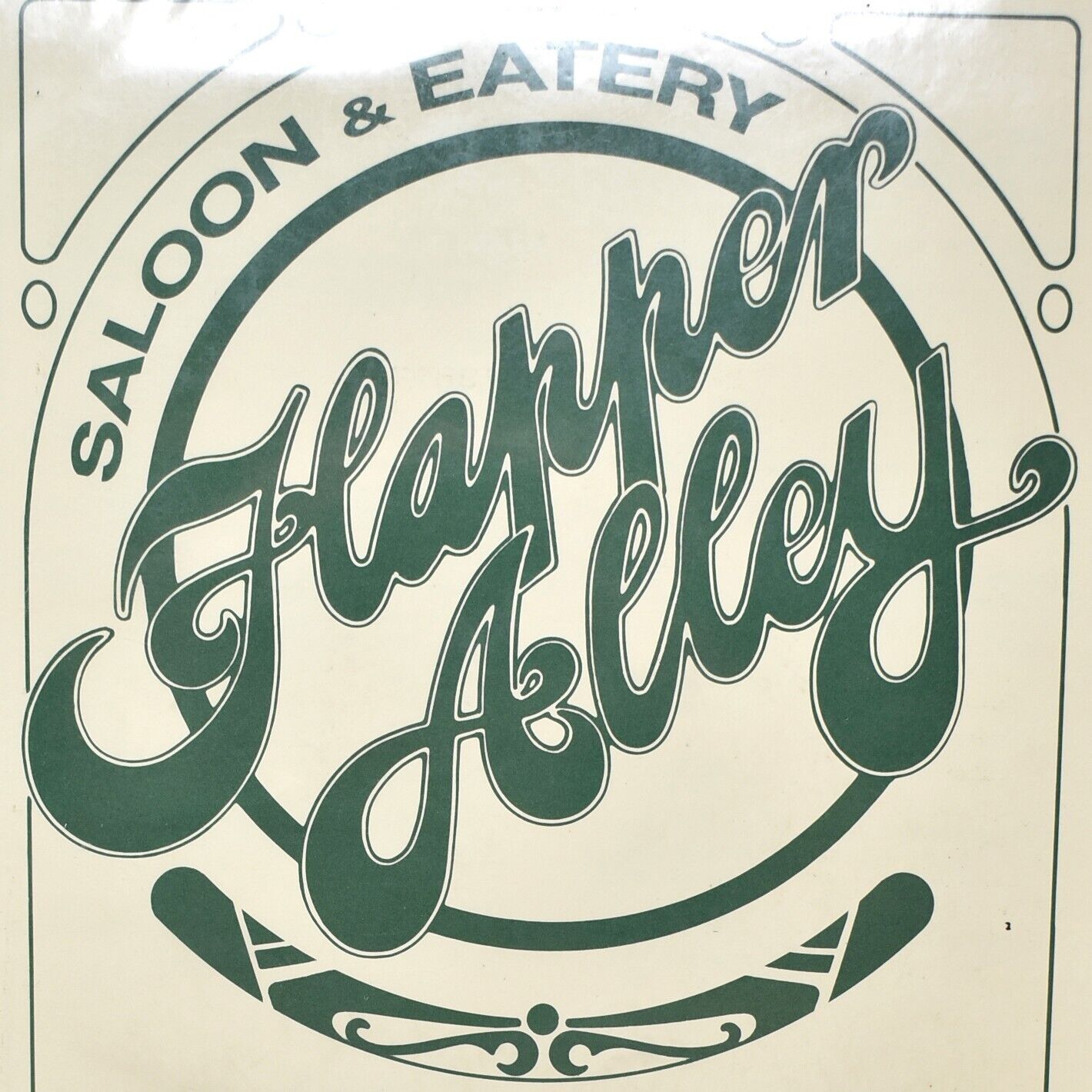 1980s Flapper Alley Saloon & Eatery Restaurant Menu 18 Auburn Way S Washington