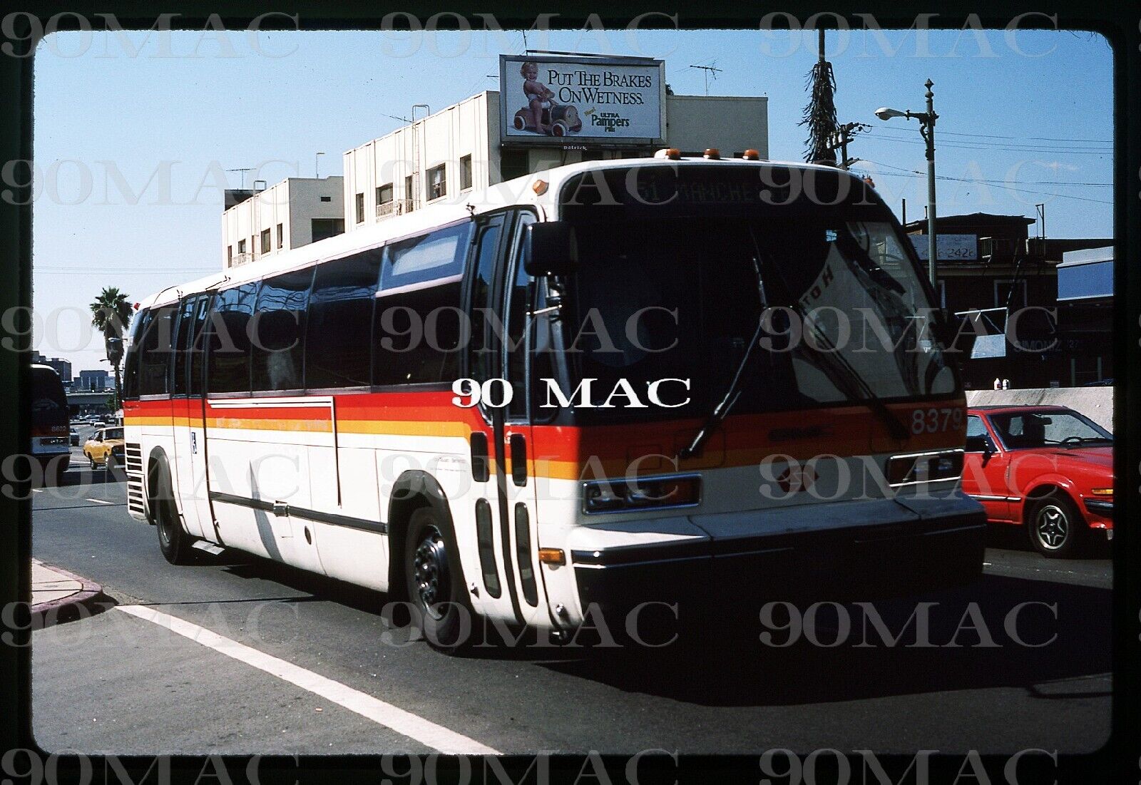 SCRTD-RTD. GM RTS BUS #8379. Los Angeles (CA). Original Slide 1987.