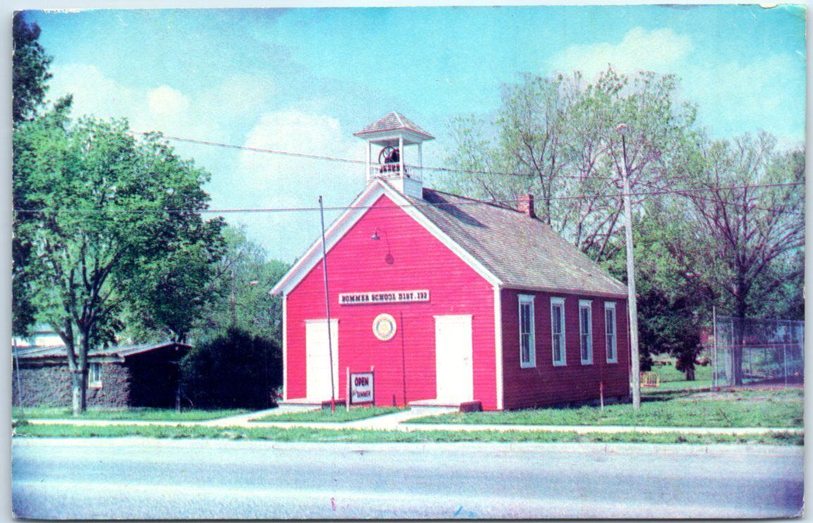 Postcard - The Little Red Schoolhouse in Marysville, Kansas
