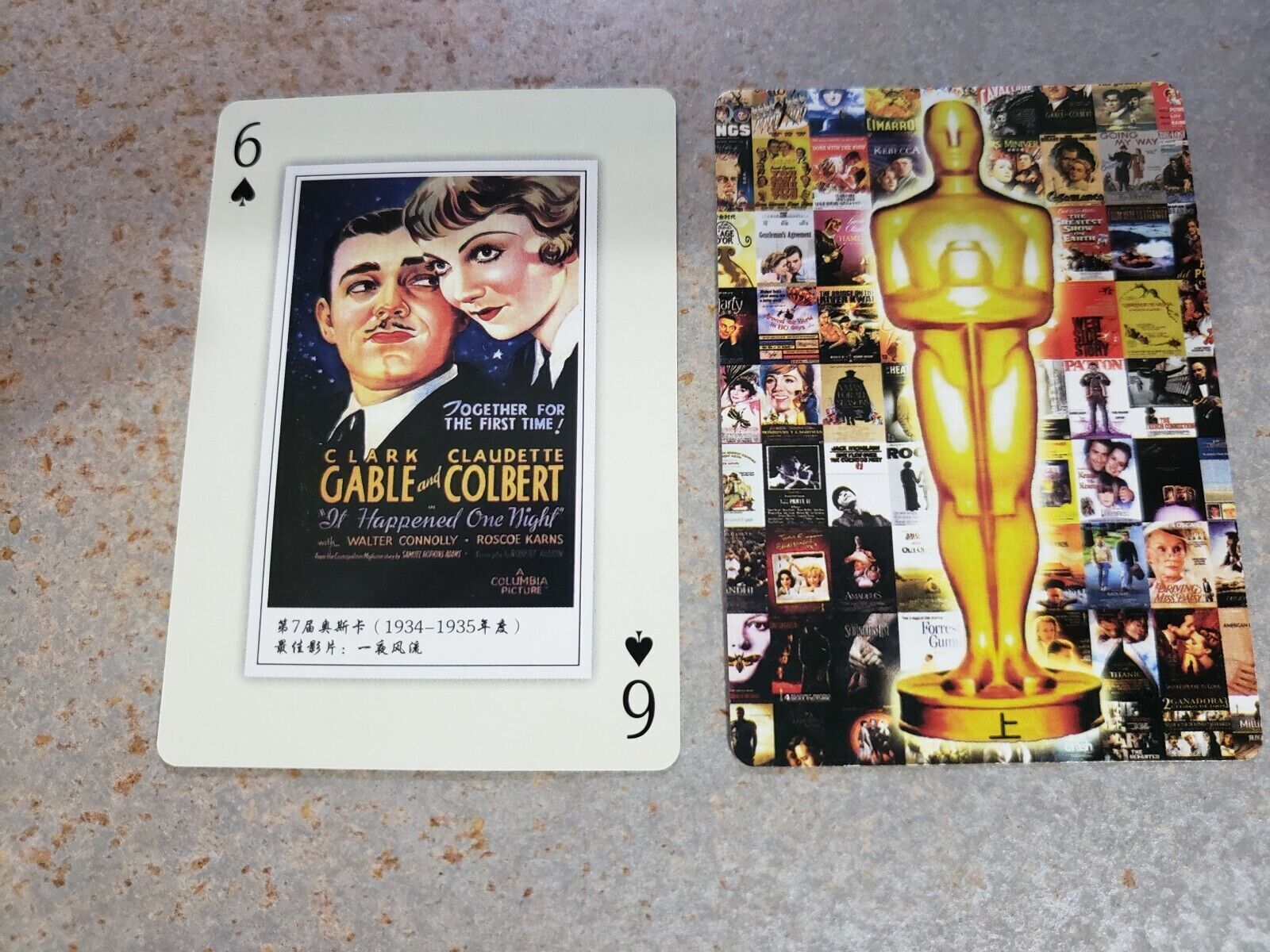 It Happened One Night Clark Gable Claudette Colbert Oscar Classic Playing Card