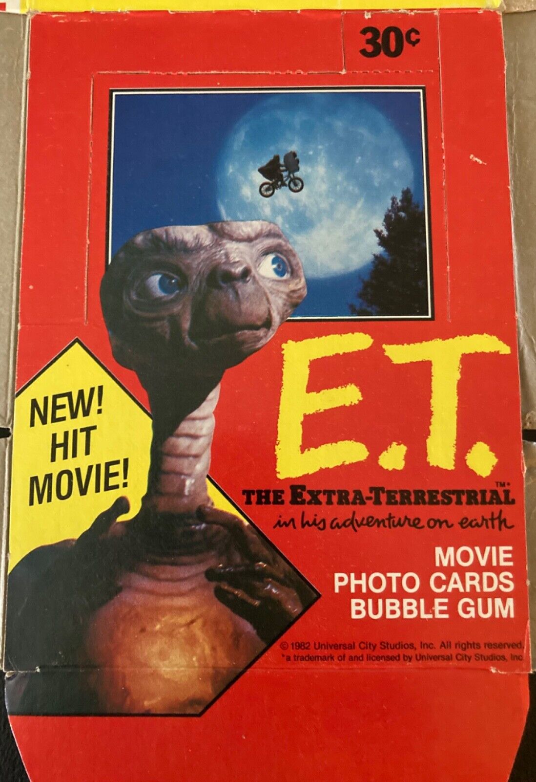 1982 Topps E.T. Empty Wax Box with Wrappers