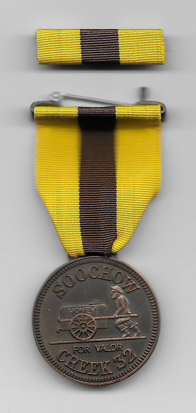 USMC Battle of Soochow Creek Medal  1932 and Ribbon Bar