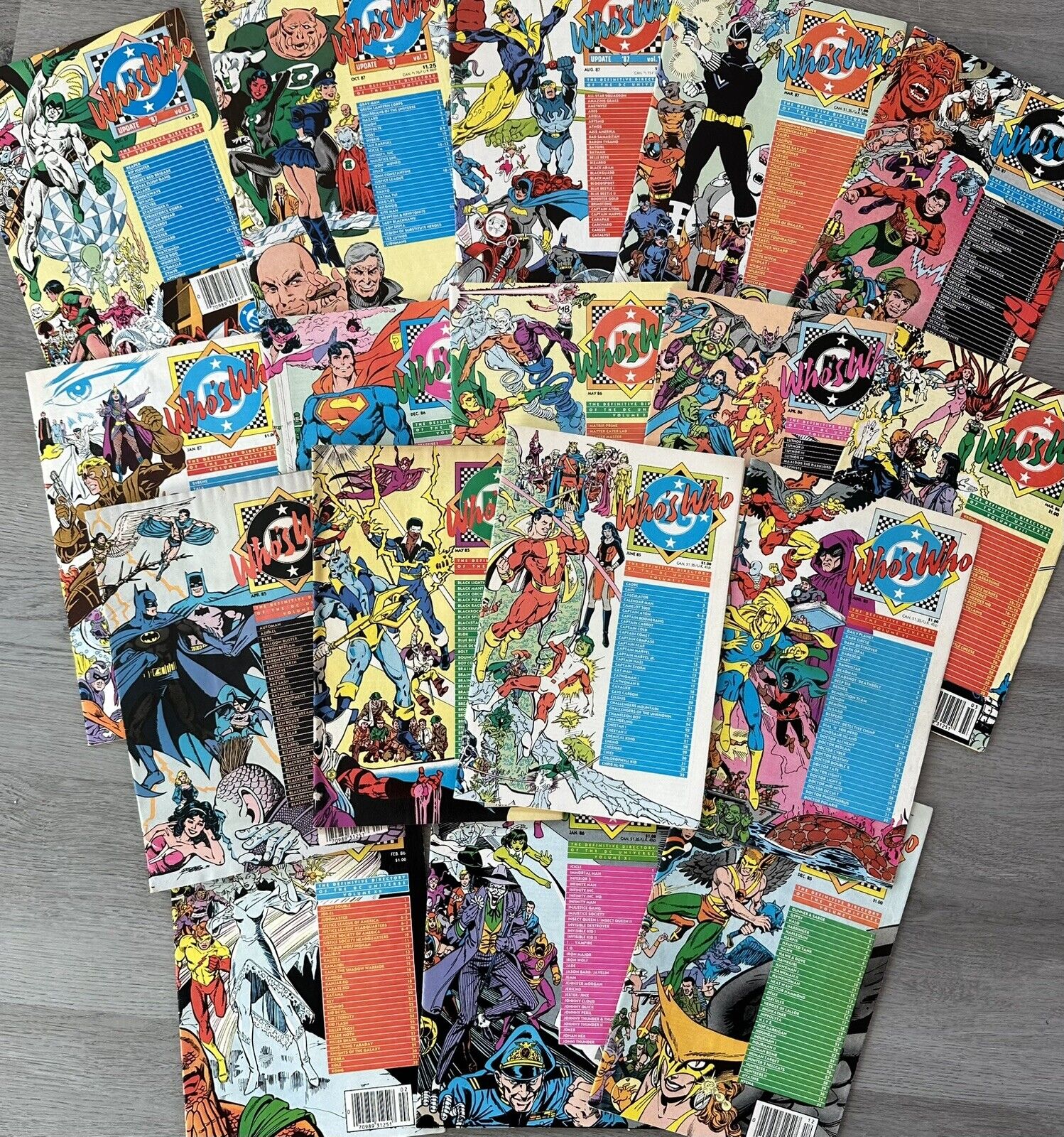 DC Comics Who's Who (1985-87) Grab Bag, 17 Issues Including #4 (Dave Stevens)