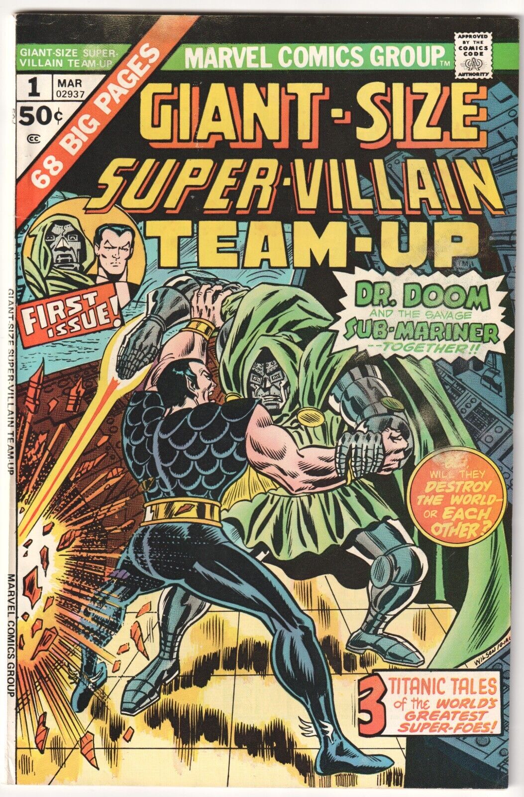Giant-Size Super-Villain Team-Up #1 ~ Namor Dr. Doom ~ Marvel 1975
