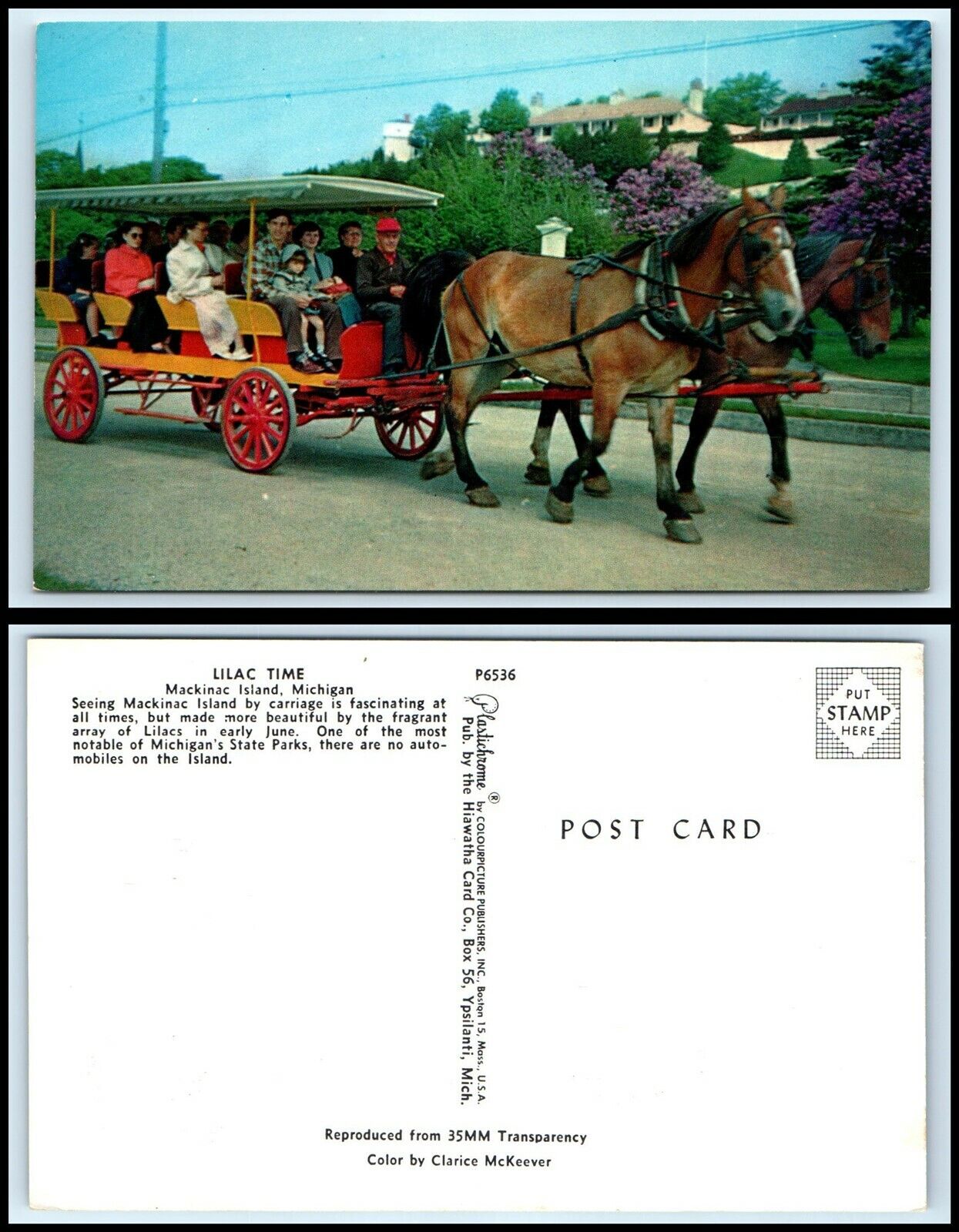 MICHIGAN Postcard - Mackinac Island, Horse & Carriage R30