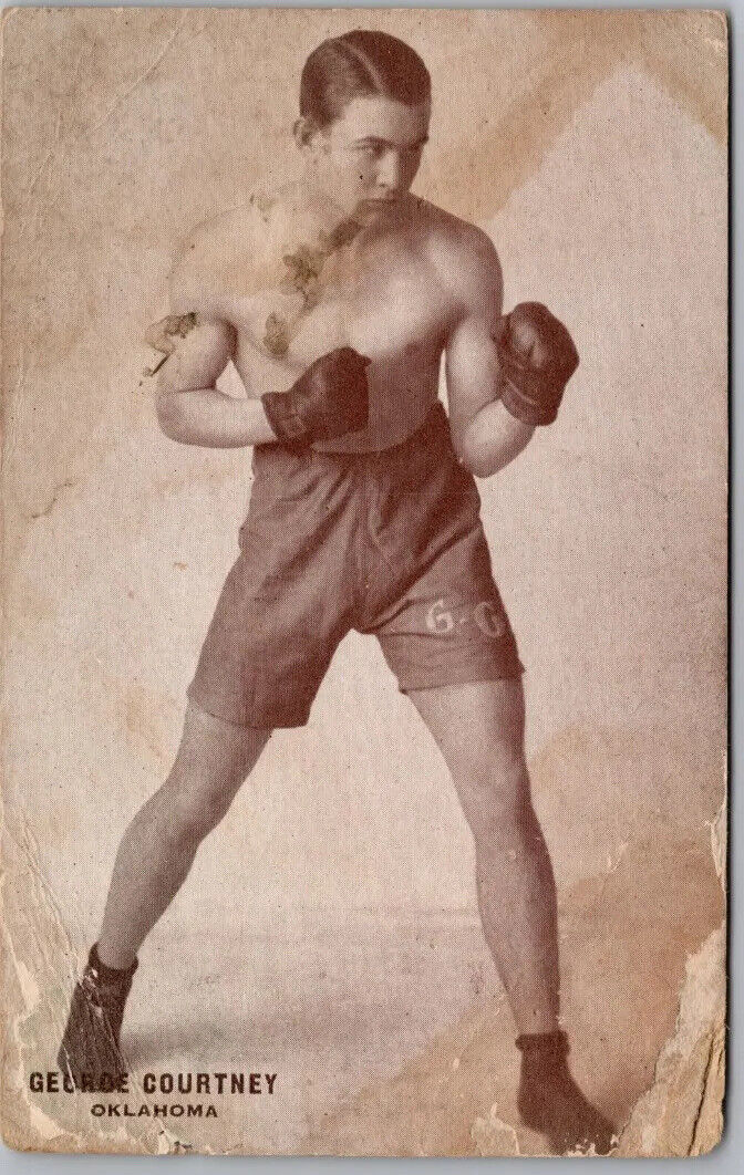 Postcard George Courtney Oklahoma Boxer