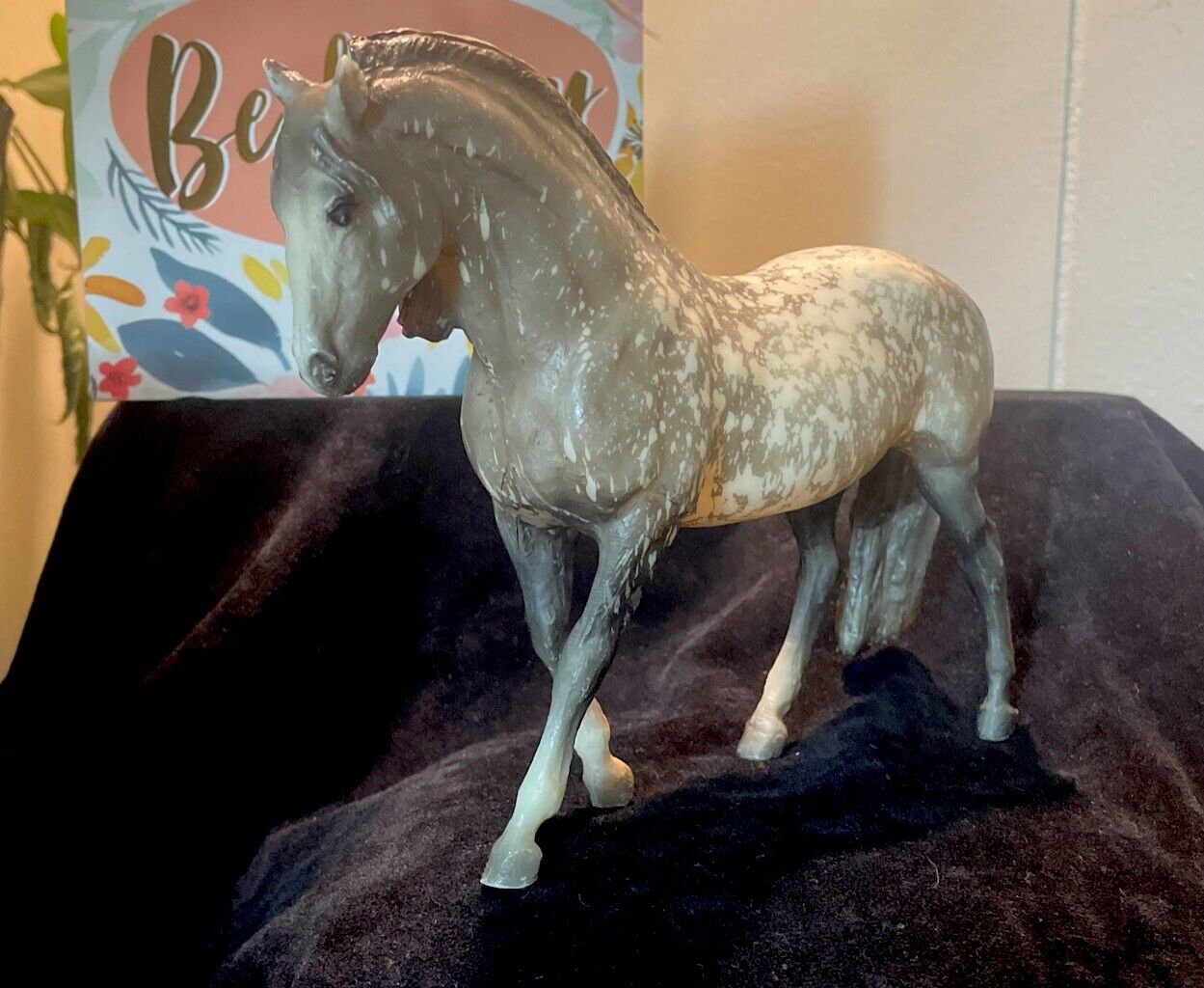 Vintage 1980\'s Breyer Spotted Dapple Grey Standing Horse