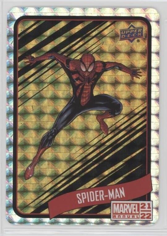 2021-22 Marvel Annual Backscatters Gold Parallel B13 Spider-Man