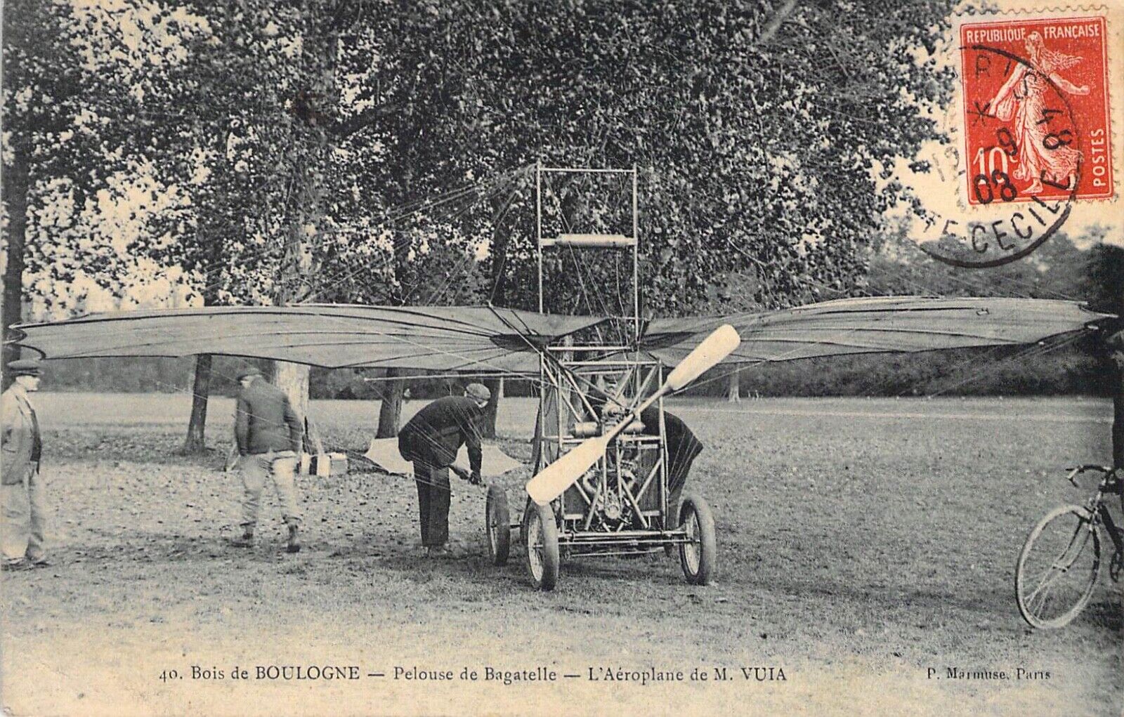 Early Aviation, Boulogne , French Postally Used, French Msg, Old Post Card