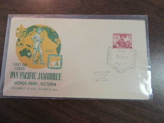 Pan Pacific Jamboree 1948-9 First Day Cover Australia Boy Scout Stamp   c65